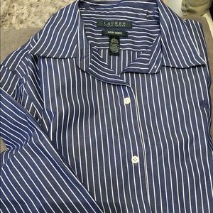 Ralph Lauren Dark Blue and White Pinstripe